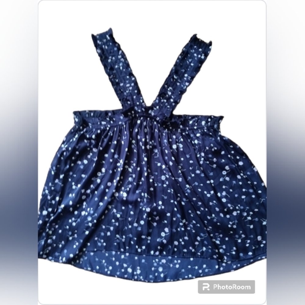 Express Floral Print Tank Blouse with Ruffles - Picture 2 of 3